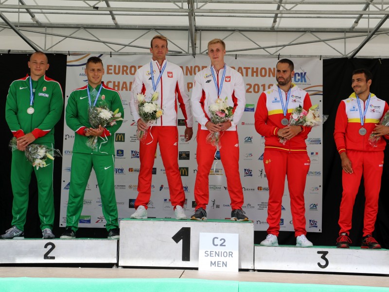 Last medals at Canoe Marathon European Championships for France, Hungary and Poland