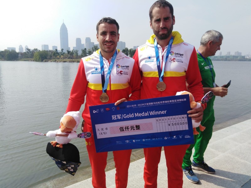 Familiar faces on the podium of Canoe Marathon World Championships