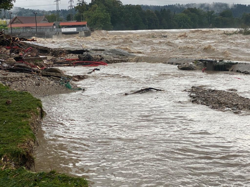 Kayak Centre Tacen flooded, the damage will be enormous