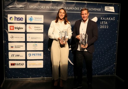 Anja Osterman and Benjamin Savšek Slovenian paddlers of the year 2022