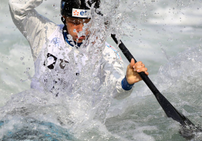 French canoe slalom paddler Lucie Baudu waved goodbye to competitive sport